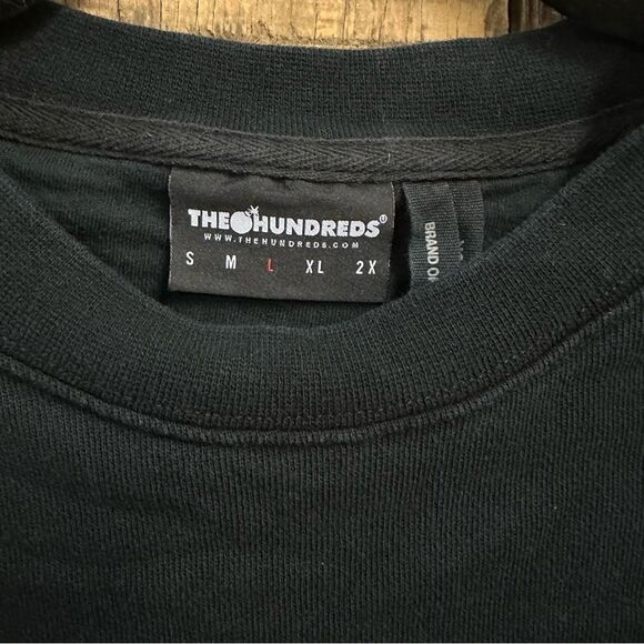 The Hundreds Temp Crewneck Sweatshirt Black men’s camo print top Revolve NWT L - Picture 9 of 9